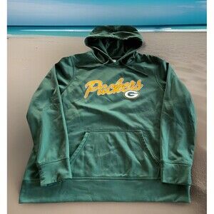 NFL Team Apparel Green Bay Packers Sweatshirt Hoodie TX3 Warm Men XXL